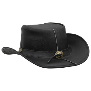Custom High Quality 100% Genuine Men's Leather Cowboy <b>Western</b> <b>Hat</b> New Arrival for Winter Parties Fishing Sports - Product Image 4