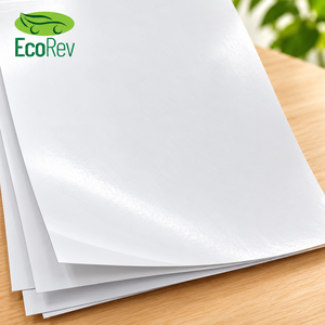 Papier d'emballage noir enduit de PE simple face, biodégradable, résistant à la chaleur, 110 g/m² à 450 g/m², pour boîtes cadeaux, logo personnalisé, marque EcoRev, excellent - Product Image 2