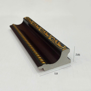 Modern Minimalist PS Polystyrene Picture Frame Moulding <b>Wood</b> Grain Wide <b>Border</b> OEM Custom Photo Frame Manufacturer - Product Image 1