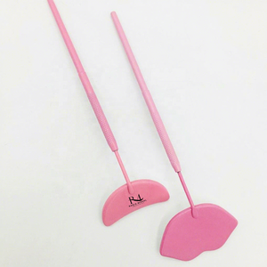 Best Quality Lip And <b>Moon</b> Shape Eyelash Extension <b>Mirror</b> Stainless Steel Pink Powder Coated Color - Product Image 4