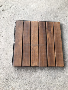 300x300mm Modern Waterproof Water Resistant Anti-Slip Fireproof Eco-Friendly Dual Lock Click Square Outdoor Wood <b>Plastic</b> Decking - Product Image 2