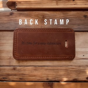 Personalized Travel Luggage Tags Genuine Leather Bag Tags Privacy Cover Suitcase Name Labels Custom Set LMP-0211 - Product Image 4