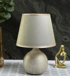Lámpara de Mesa Moderna de Cerámica con Pantalla de Tela Beige, Luz LED Blanca Cálida, Base para Bombilla E27, para Decoración de Dormitorio - Product Image 3