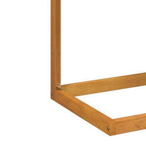 Table d'appoint en forme de C en bois massif pour l'extérieur, style moderne, pour la décoration de la maison et du jardin - Product Image 6