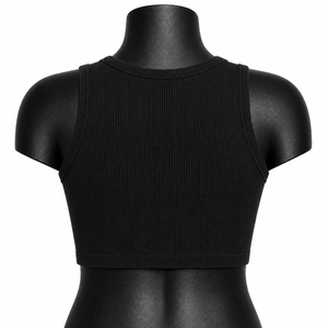Top Corto Acanalado Personalizado para Mujer, Sin Mangas, para Gimnasio, Yoga, Fitness, Ropa Deportiva, OEM, Venta al Por Mayor, Alta Calidad, Precio Económico, Transpirable - Product Image 4