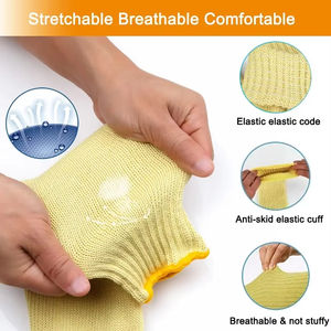 Mangas Protectoras para Brazos Unisex, Resistentes a Cortes y Calor, 100% Poliéster, Ligeras, Transpirables, con Orificio para el Pulgar, Color Amarillo - Product Image 6