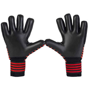 Gants de gardien de but de football pour perfectionnistes, en cuir, à doigts entiers, à lacets, antidérapants, respirants, avec protection du pouce et poignet réglable - Product Image 3