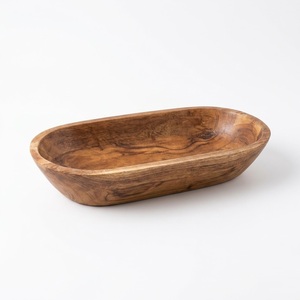 Bougie parfumée en cire de soja faite à la main, marque privée, en bol en bois naturel, 3 mèches, style rustique, pour la vente en gros - Product Image 6