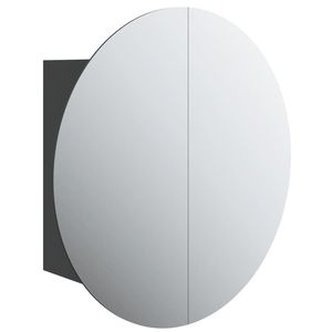 18.5 nero "x 18.5" x 6.9 "mobile bagno con specchio rotondo & LED per vanità - Product Image 2