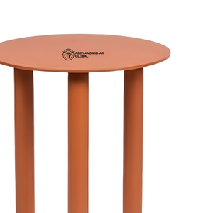 Modern Round Iron Metal <b>Stool</b> with Cylindrical Legs – Minimalist Powder Coated Steel <b>Stool</b> for Home Cafe & Commercial Use - Product Image 2