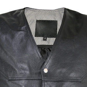 Gilet en cuir professionnel pour moto, veste de moto pour homme avec matériau en cuir véritable durable - Product Image 3