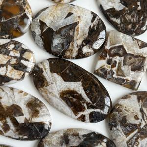 Cabujón de Jaspe Brecciado Natural Pulido, Gema Suelta de Alta Calidad en Forma Ovalada y Cuadrada, Piedra de Diseño para Joyería - Product Image 2