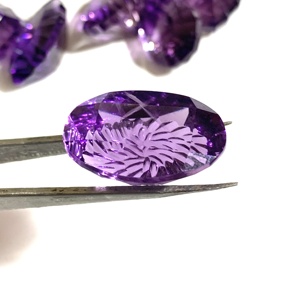 Pierre précieuse améthyste naturelle à 100 % pour la fabrication de bijoux, coupe ovale, RIDA CREATIONS, 2,7 carats, 2x3-10x12 mm - Product Image 6