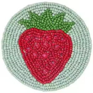 Luxury Art Beaded Coffee Mug Coasters Non-Slip Base Dining <b>Table</b> <b>Mats</b> & Pads Elegant <b>Table</b> Accessory - Product Image 4