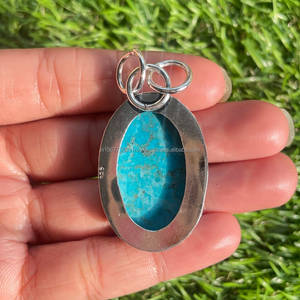 Pendentif en argent sterling 925, pendentif en pierres précieuses, pendentif Boho, pendentif d'anniversaire, cadeau pour femme, pendentif fait main - Product Image 3