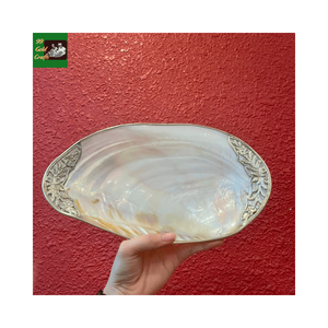 Assiette en nacre naturelle pour caviar, assiette de service en nacre faite à la main, vaisselle de luxe de haute qualité pour hôtels et restaurants - Product Image 1