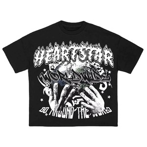 เสื้อยืดโอเวอร์ไซส์ผู้ชาย ผ้าฝ้าย 100% สไตล์วินเทจ พิมพ์ลายตัวอักษรตามสั่ง เสื้อผ้าสตรีทแวร์ ฮิปฮอป เสื้อยืดลำลอง ขายส่ง - Product Image 5