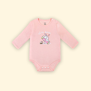 100% Natural Cotton Baby <b>Wrap</b> Shirt Hypoallergenic Long Sleeve Side Tie Soft Knitted Cartoon Design ALB10 - Product Image 2