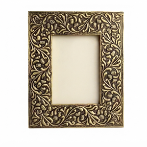 Premium Decor Accent Metal Glass <b>Picture</b> <b>Frame</b> Stylish Photo Display Interior Design - Product Image 1