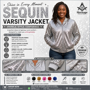 Heritage Masonic Regalia Women <b>Sequin</b> Letter Patchwork Varsity <b>Jacket</b> Patchwork Long Sleeve Fashion Sweatshirt Greek Apparel - Product Image 4