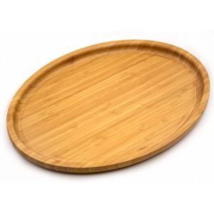 Plateau de service en bois circulaire fabriqué à la main vaisselle durable pour la maison et la cuisine pour servir et à des fins décoratives - Product Image 2