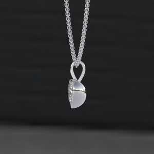 <b>Heart</b> Cut Moissanite Pendant Solid Gold Certified <b>Heart</b> Lab Grown Diamond Pendant Necklace Jewelry for Gift - Product Image 4
