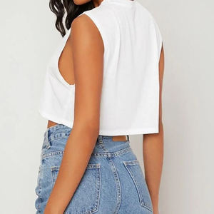 Women's Sleeveless Crop Tank <b>Top</b> Summer Floral Embroidery Backless Camisole Beaded Open Back Halter <b>Top</b> - Product Image 2