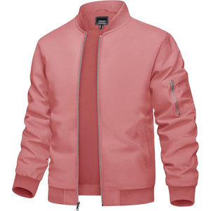 Blouson bomber camouflage noir pour homme, fermeture éclair, col montant, coupe décontractée, coupe-vent, vêtement d'extérieur pour l'automne - Product Image 3