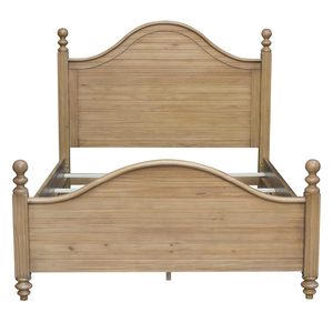 Cadre de lit Queen Style Boho Tête de lit en rotin Plate-forme en bois de caoutchouc massif Assemblage facile Aucun ressort de boîte nécessaire Design traditionnel - Product Image 4