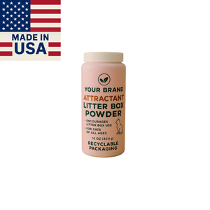 Aromasong Int. Poudre classique parfumée attirante pour litière 16oz, écologique, parfum frais, spray pour chats, fabriqué aux États-Unis ALB01, non-alimenté - Product Image 1