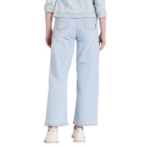 Pantalones vaqueros de talla grande para mujer de calidad superior, diseño personalizado, cintura media, ajustados, lavados, pantalones vaqueros de pierna ancha a la moda para mujer - Product Image 5