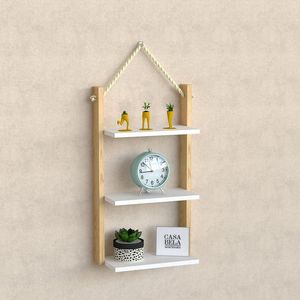 Wooden Wall <b>Shelves</b> Floating Storage Organizer For Home Office Bedroom Bathroom And Living Room - Product Image 1
