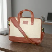 Sac pour ordinateur portable de qualité supérieure, sacoche fonctionnelle pour ordinateur avec un grand espace de rangement pour les professionnels de bureau, les voyages et les affaires