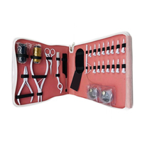 Nouveau Kit d'Outils Professionnels 2026 pour Extensions Capillaires Micro-Link Or & Rose avec Bande Adhésive, Pince Boucle, Ciseaux et Accessoires