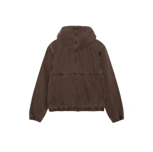 100% coton Denim sweats à capuche lourds hommes lavé à l'acide sur la taille en détresse veste à capuche zippée pour hommes - Product Image 2