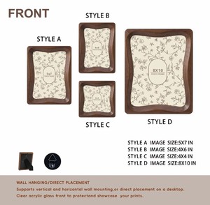 Aesthetic Eco-Friendly Walnut Wood UV <b>Printed</b> Photo <b>Frame</b> Elegant Tabletop Display Minimalist Living Room Art Decoration - Product Image 6