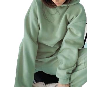 Sudadera con capucha de invierno de gran tamaño para mujer, venta al por mayor, logotipo personalizado, estilo lavado Vintage, tejido, Sudadera con capucha con cremallera impresa - Product Image 3