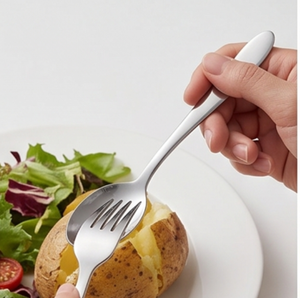 Elegant Stainless Steel Flatware Set <b>Mirror</b> Polish Minimalist Design <b>Long</b> Handle Dishwasher Safe Dinner Spoon Wedding Occasion - Product Image 2