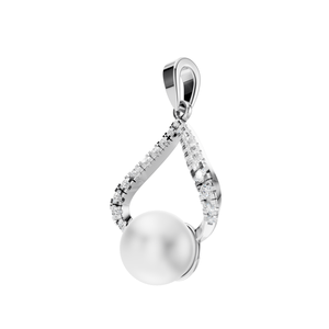 Pendentif en argent 925 en forme de goutte d'eau avec breloque en perle de cristal, tendance pour femmes, bijoux classiques à porter au quotidien - Product Image 3