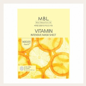 Mascarilla facial Embiel Vitamin Intensive Mask Sheet, 10 unidades, mascarilla facial hecha en Corea, mascarilla facial coreana, piel de cristal. - Product Image 1