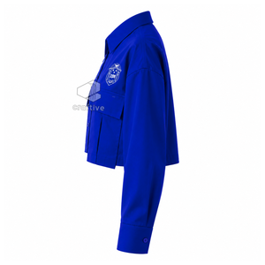Chemise de bureau formelle pour femmes Zeta Phi Beta, chemise de travail professionnelle à boutons brodés pour les réunions d'affaires et les tenues de bureau - Product Image 3