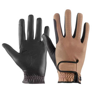 Gants d'équitation d'hiver professionnels personnalisés pour femmes, de haute qualité, respirants, en cuir véritable, modèle AINAS INDUSTRIES - Product Image 2