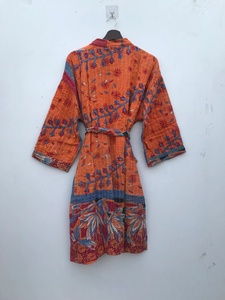 มาใหม่วินเทจ Kantha เสื้อคลุมอาบน้ําเสื้อคลุมผ้าฝ้าย Kantha เสื้อ kantha เย็บมือสําหรับผู้หญิง - Product Image 5