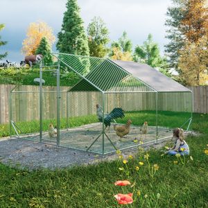 Corral Grande Impermeable de Alambre Galvanizado para Aves de Corral, Gallinas y Pollos; Corral Metálico para Conejos y Patos - Product Image 6