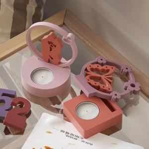 Moule en silicone pour bougie en gypse, décoration de gâteau en papier en forme de papillon numérique pour couple, porte-encens - Product Image 3