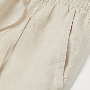 Custom logo Woven Label Summer Women's Loose <b>Wide</b>-<b>leg</b> Cotton <b>Linen</b> Women's <b>Trousers</b> Casual Pants High-waist Straight-<b>leg</b> - Product Image 6
