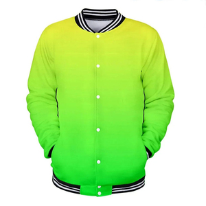 Veste universitaire personnalisée pour homme Fabric Studio, dégradé de couleurs, coupe slim, col montant, logo frontal, fermeture éclair, respirante, écologique - Product Image 4