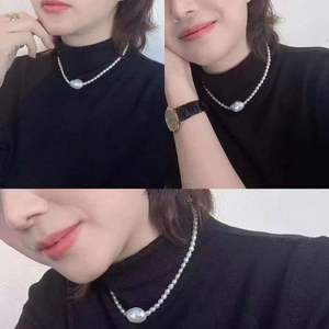 Freshwater <b>Balloon</b> Alien Pearl Classic Fashion Necklace for Women Strong <b>Light</b> Natural Pearl Pendant with Pig Nose Accessories - Product Image 3