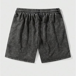 Shorts imprimés délavés à l'acide pour hommes, style streetwear moderne, toucher doux, coton, pour la gym et l'entraînement - Product Image 5