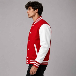 Custom <b>Men</b> Hip Hop Coated Letterman Varsity Jacket Embroidered Polyester Wool/<b>Leather</b> College Baseball <b>Bomber</b> Varsity Jacket - Product Image 3